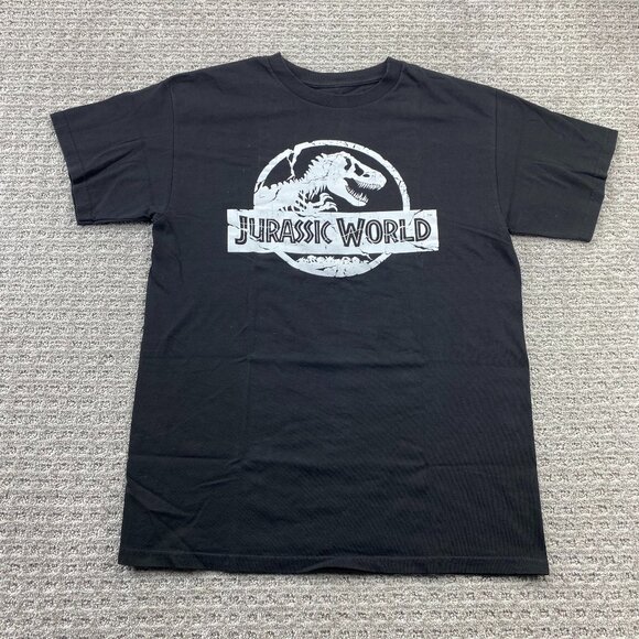 Jurassic World T-Shirt Men Medium M Black Jurassic Park Movie Graphic Print Tee - Picture 1 of 7
